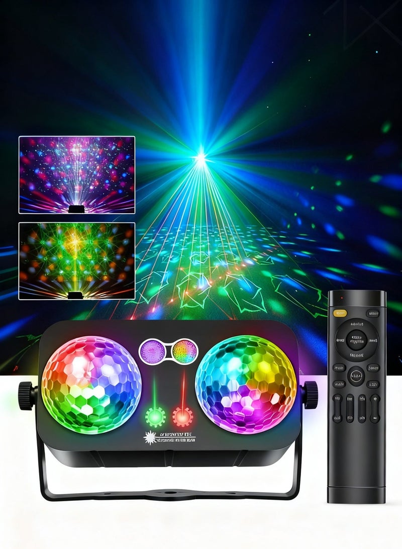 WALALLA Party Lights Dj Disco Ball Light with 3m USB Cable 5V/3A Sound Activated Strobe Stage Lighting for Parties Indoor Dance Club Birthday Karaoke New Years Rave Show - Image 1